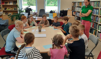 Vaikų vasaros užimtumas Domeikavos bibliotekoje