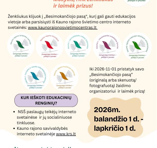 „Suaugusiųjų švietimas – polėkiui ir prasmei“: akcija grįžta!