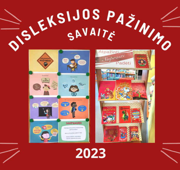 Disleksijos pažinimo savaitės veiklos spalio 2–6 dienomis