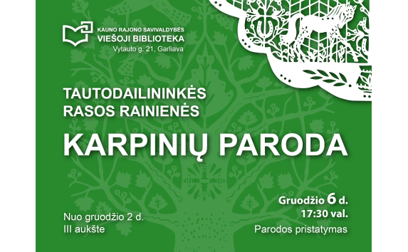  Rasos Rainienės karpinių paroda