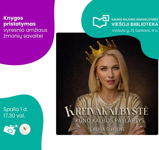Lauros Šukienės knygos „Kreivakalbystė. Kūno kalbos paslaptys“ pristatymas