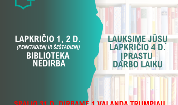 Bibliotekos darbo laikas