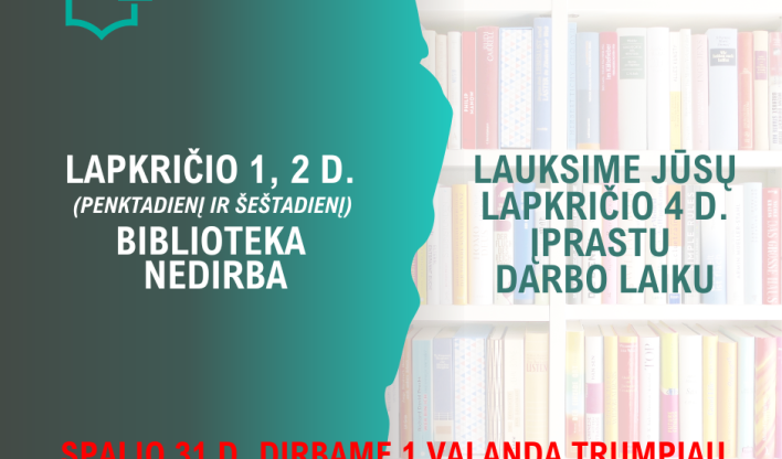 Bibliotekos darbo laikas