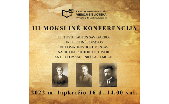 III MOKSLINĖ KONFERENCIJA