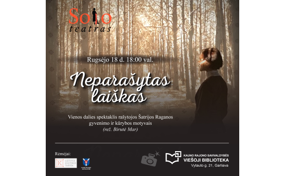 „Solo teatro“ spektaklis „Neparašytas laiškas“