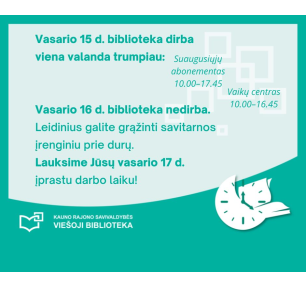 Bibliotekos darbo laikas